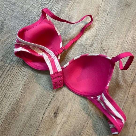 Juicy Pink Striped Bra - Picture 2 of 3